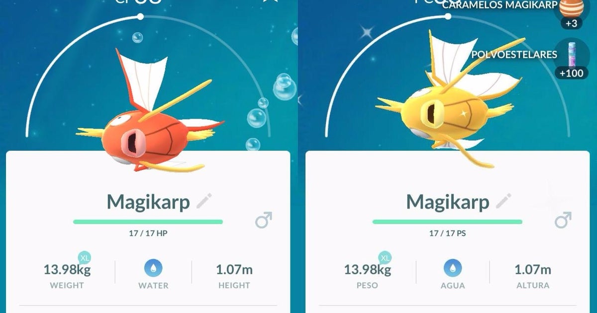 PokémonGoShinies-如何捕捉闪亮的Magikarp,Red Gyarados以及我们对其他闪亮神奇宝贝的了解