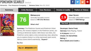 Fãs bombardeiam Pokémon Scarlet e Violet com críticas negativas no Metacritic