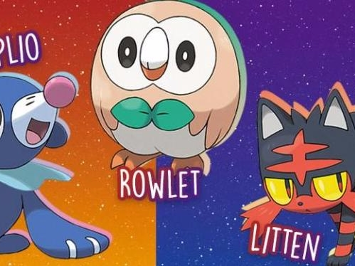 Pokémon Sun and Moon Rowlet, Litten, Popplio starters - what