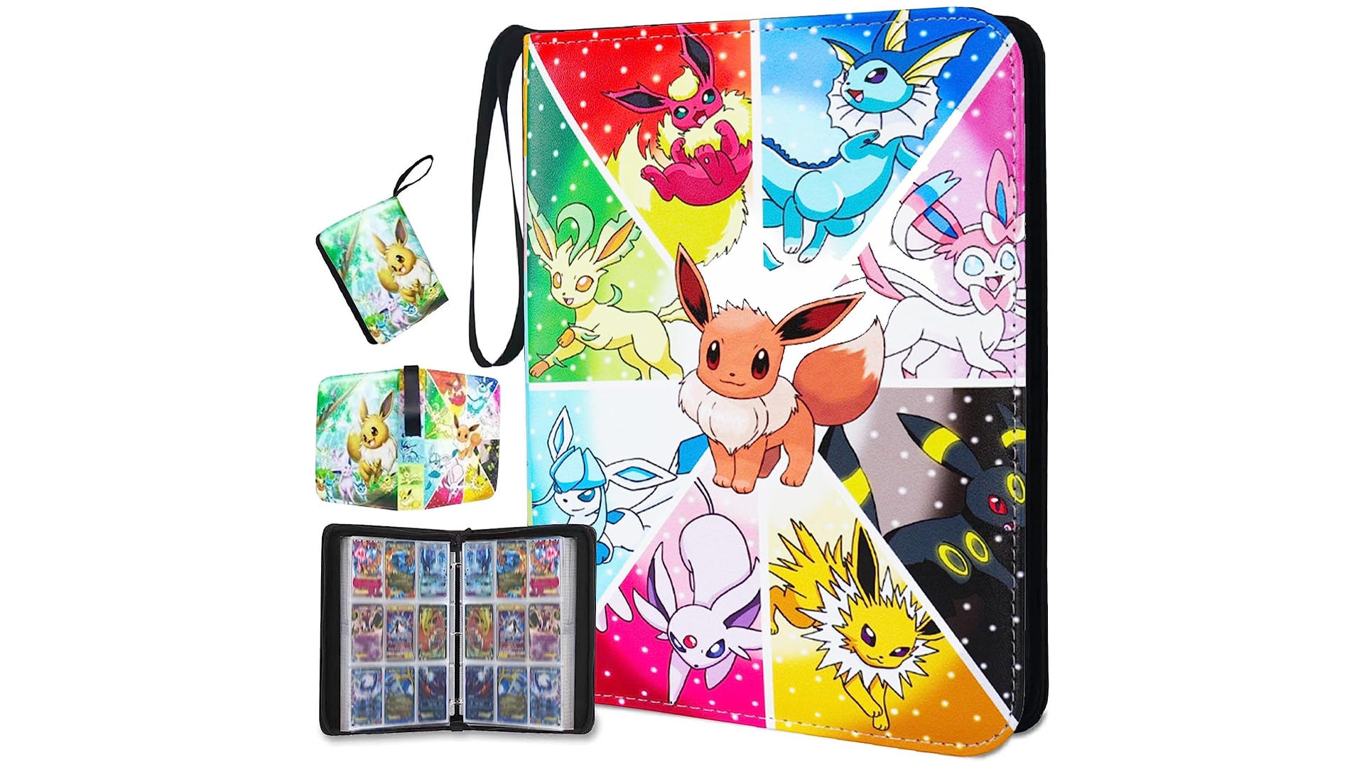 Pokemon Card Book Pokmon Eevee Evolution Binder - Holds 400 Cards, 14 Pages, Side-Loading Pockets Pokemon Card Holder Pokemon Card Book Pokmon Eevee Evolution Binder - Holds 400 Cards, 14 Pages, Side-Loading Pockets Pokemon Card Holder