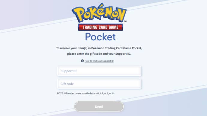 pokemon tcg pocket code redemption screen
