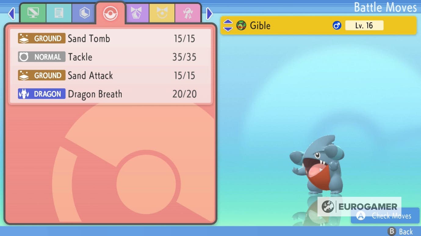 Gibble Using A Move Pokémon Brilliant Diamond and Shining Pearl Gible location: How to get ...