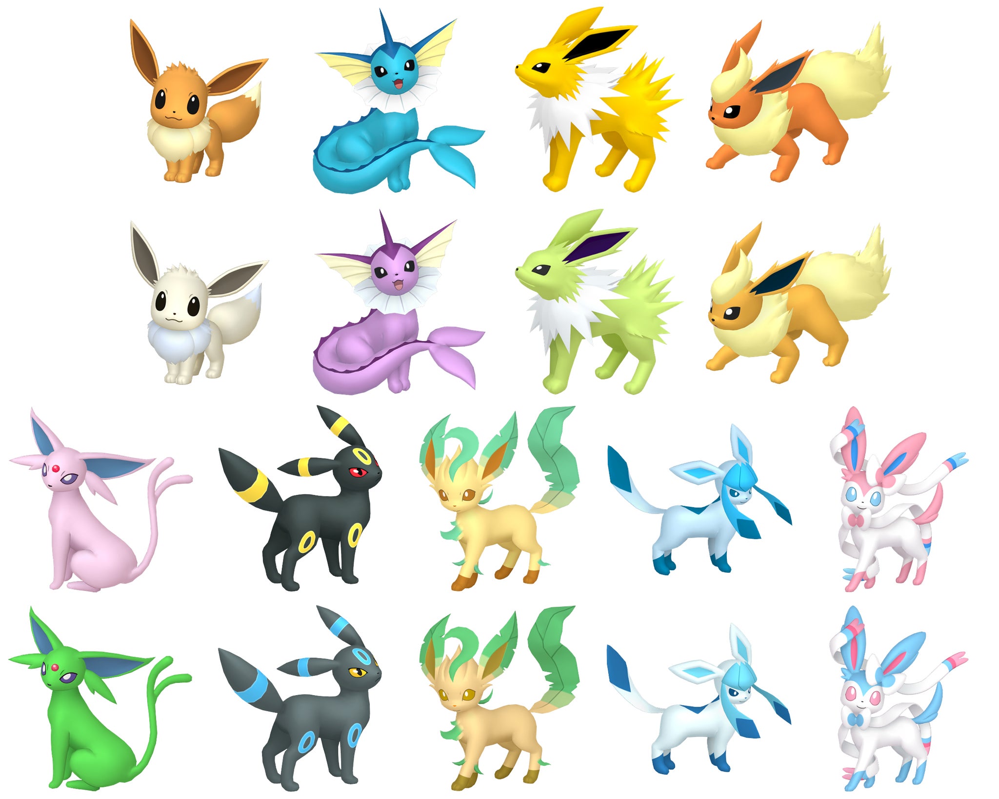 Pokémon GO - Shiny Dynamax Eevee ✨ All Evolutionary Forms ✨ Read Description