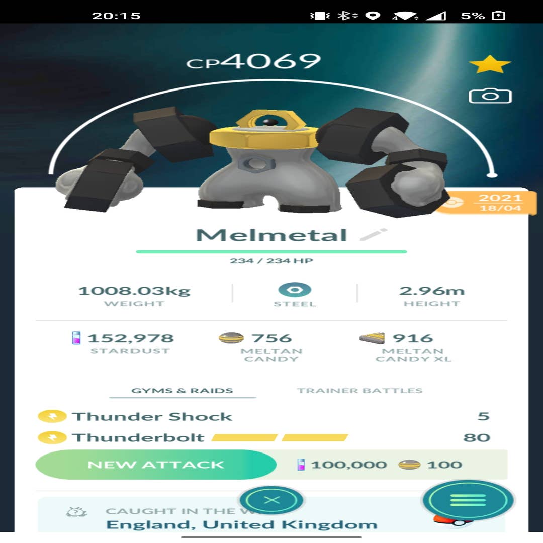 Pokémon Go Moves, including how to get a second charge move, Fast