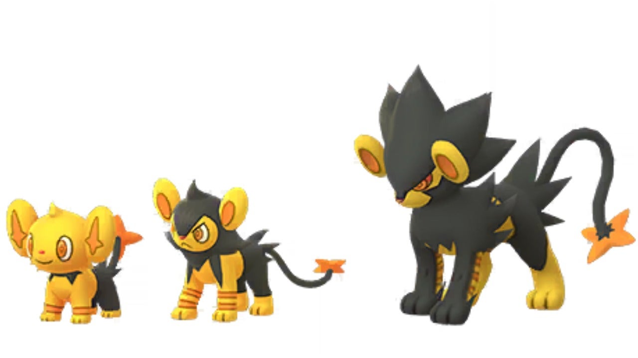 Shiny Shinx, evolution chart, 100% perfect IV stats and Luxray 