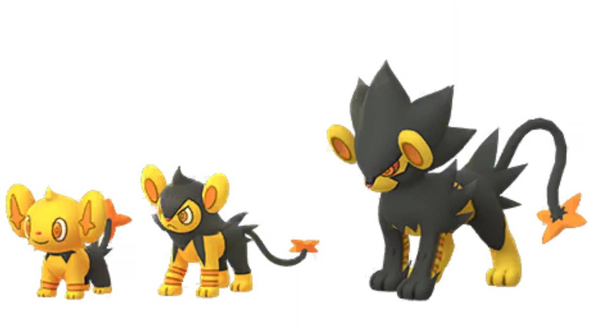 Shiny Shinx, evolution chart, 100% perfect IV stats and Luxray