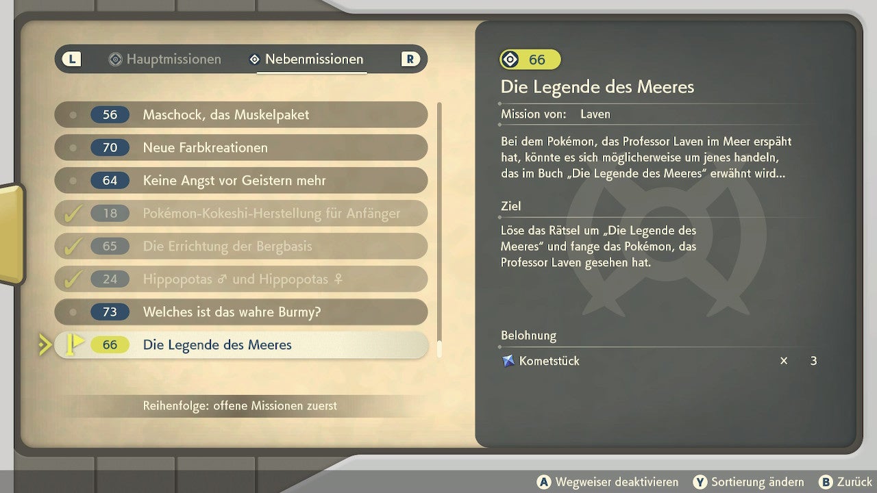 Pokemon Legends Arceus Legende Des Meeres Pokémon Legenden Arceus: Die Legende des Meeres - So löst ihr das