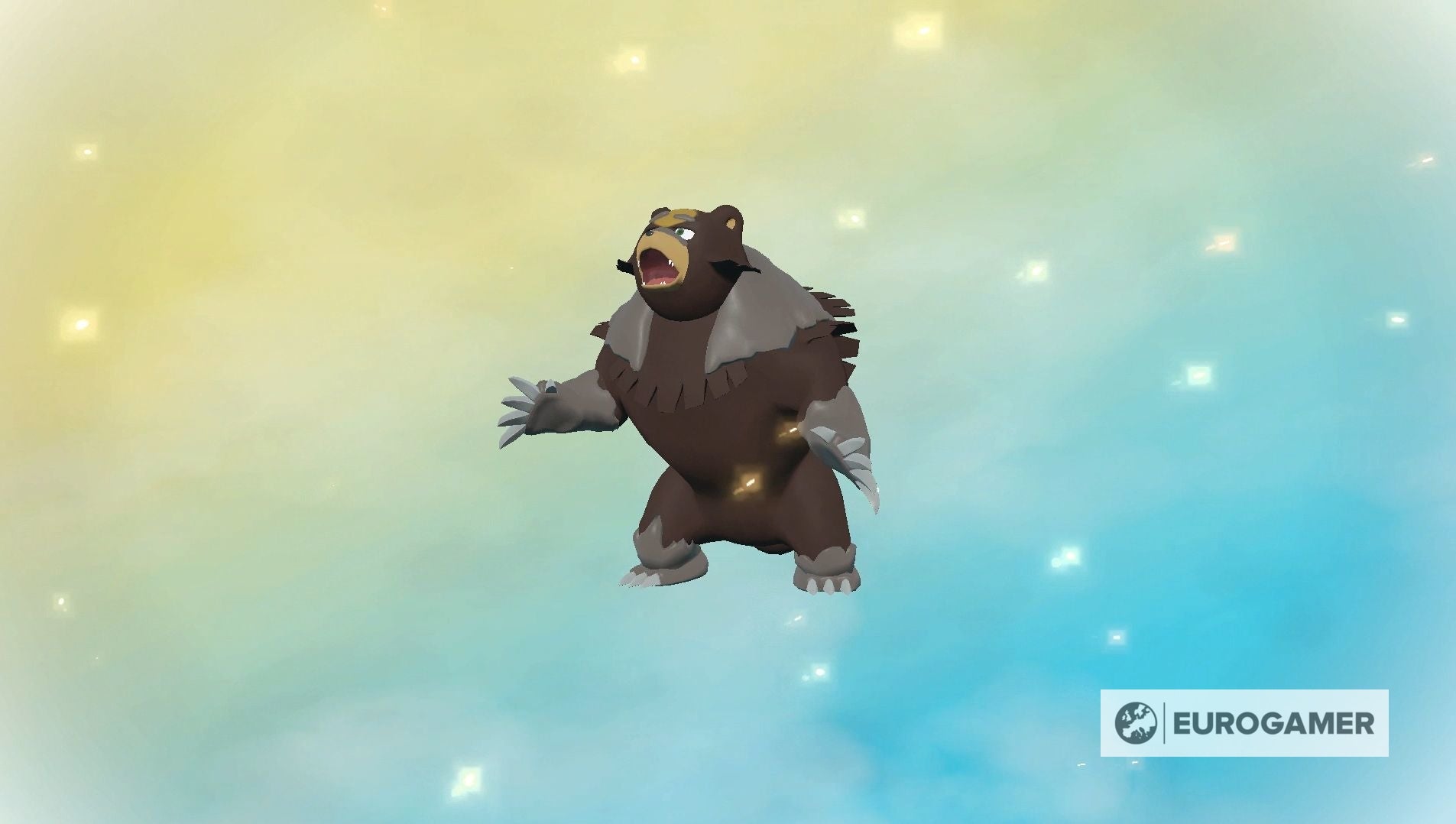 Ursaluna after the evolution process from Ursaring has been completed.