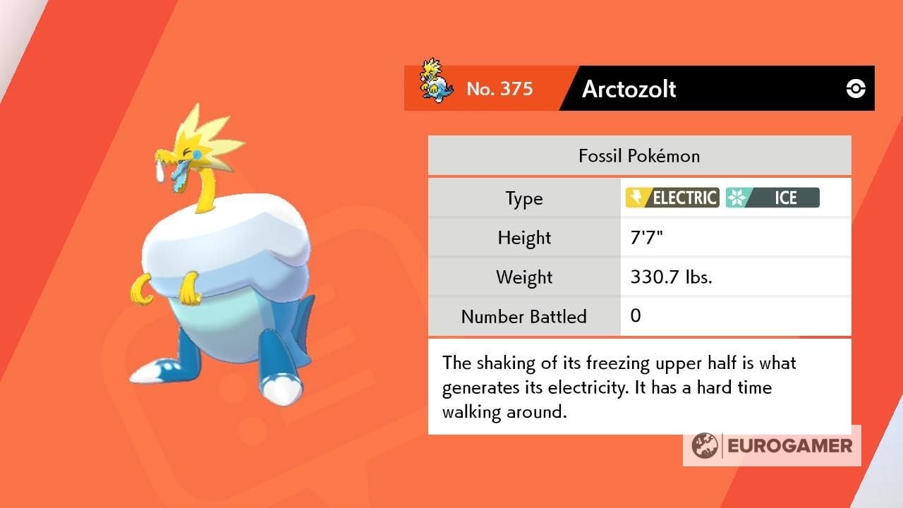 Velozolt Pokémon Sword and Shield Fossil Pokémon - Dracozolt, Arctozolt ...