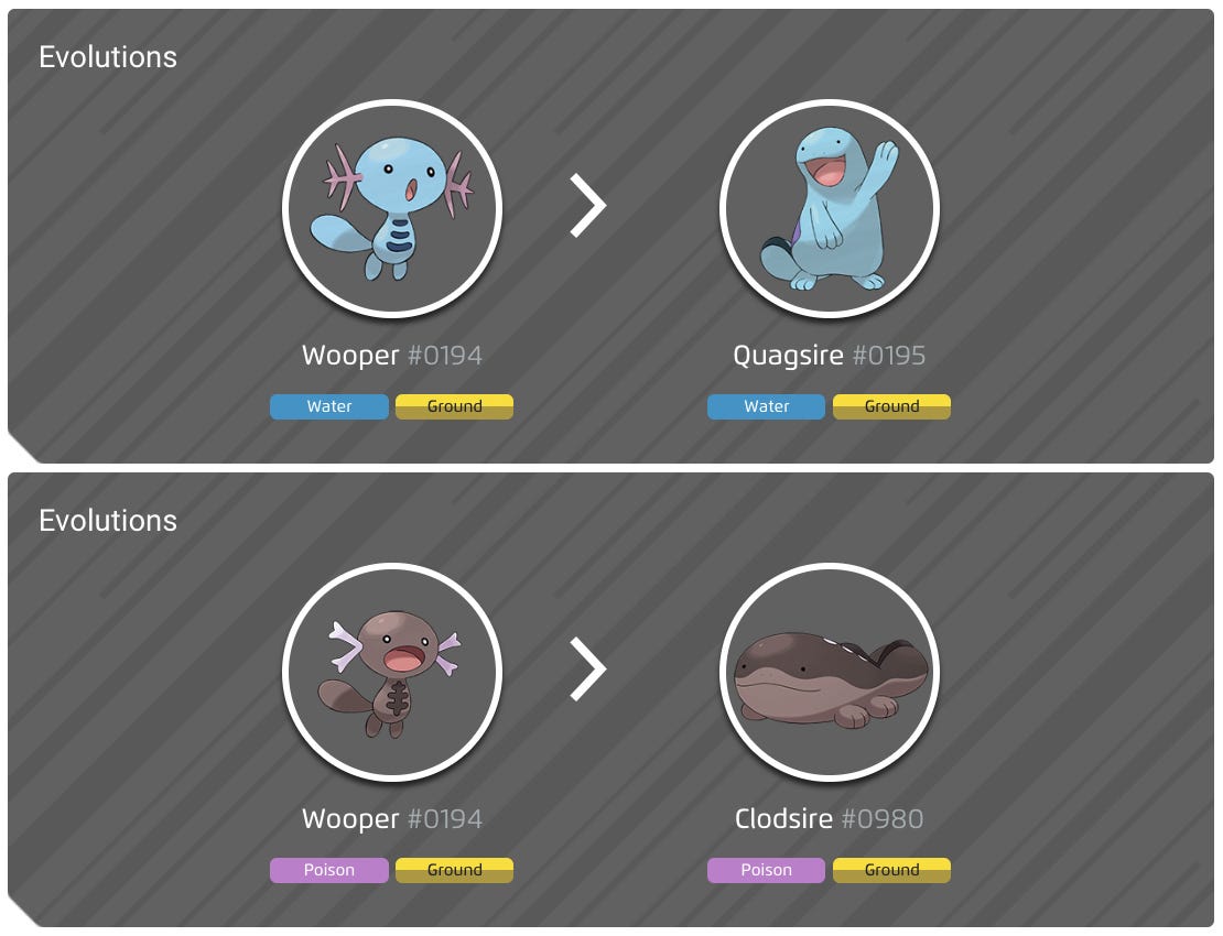 Shiny Wooper, evolution chart, 100% perfect IV stats, and Quagsire and ...