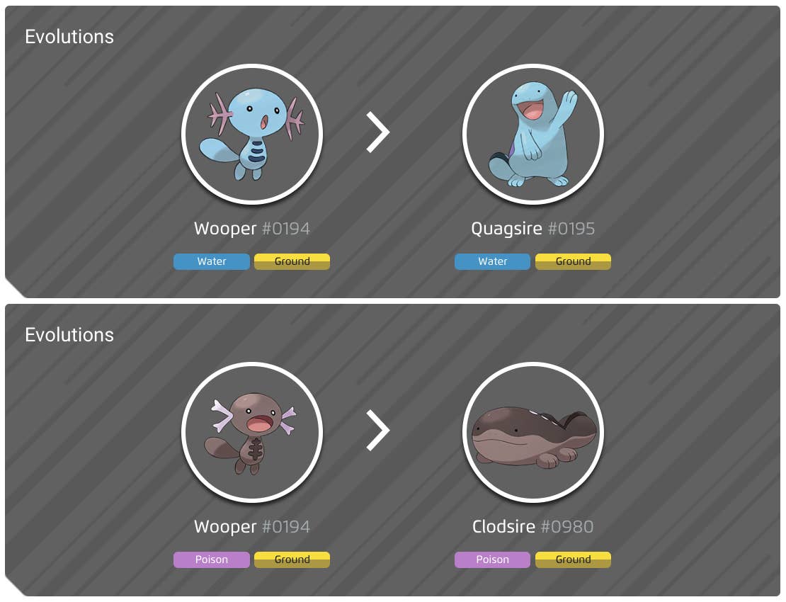 Shiny Wooper, evolution chart, 100% perfect IV stats, and Quagsire and ...
