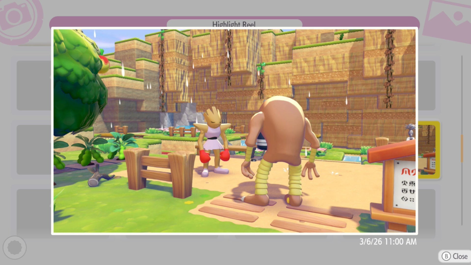 pokopia training montage photo op