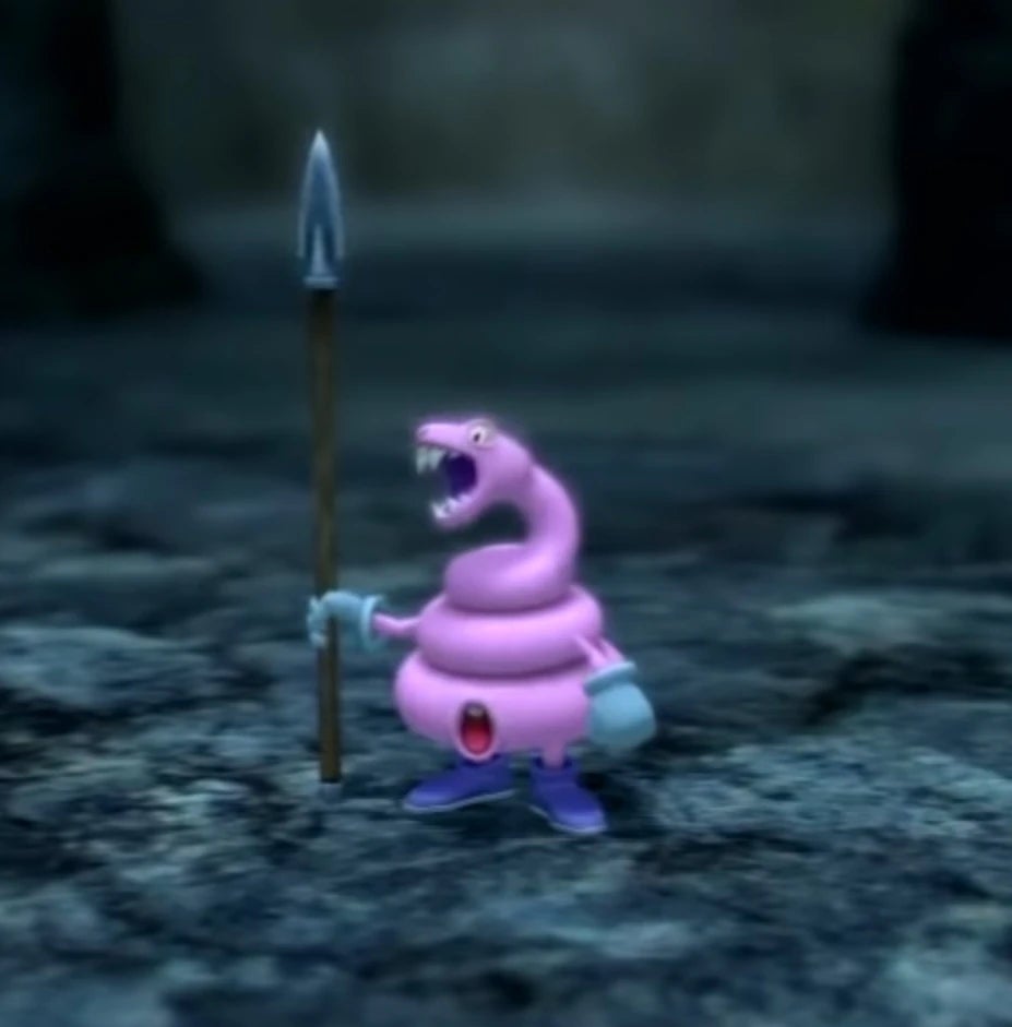 A poo snake – a snake, made of poo – in Blue Dragon. - 4