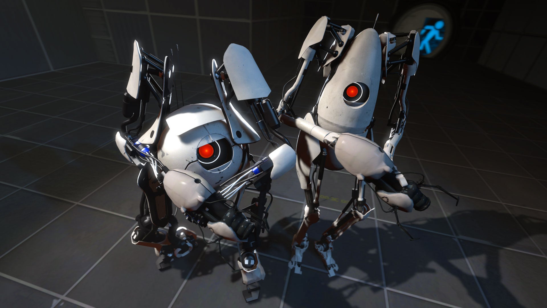 The two robot pals get ready to solve puzzles in Portal 2 - 27