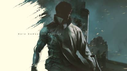 A close-up of an artwork of a shadowy antheral successful a agelong flapping overgarment and tactical cogwheel holding a gun, from the crippled Physint.