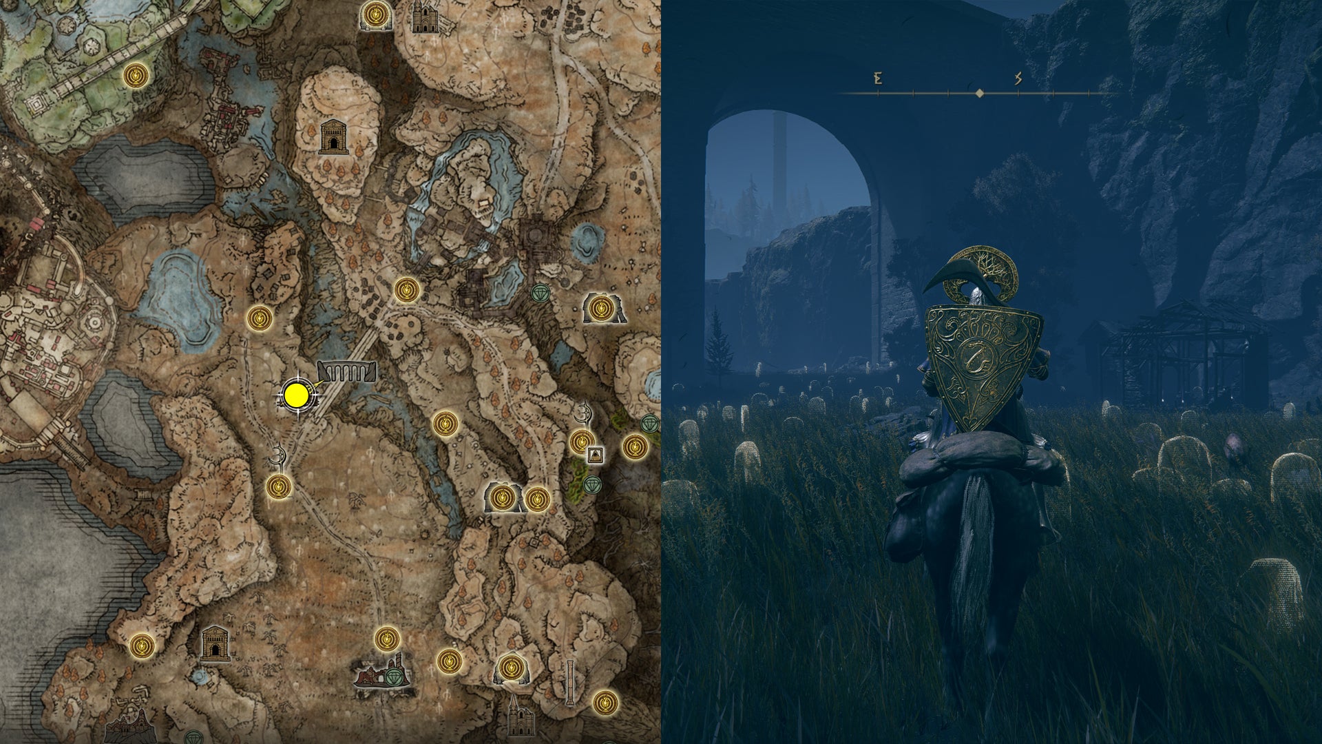 The location of Greater Potentate’s Cookbook [2] in Elden Ring.