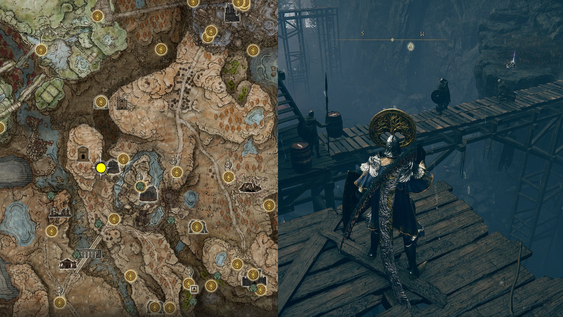The location of Greater Potentate’s Cookbook [3] in Elden Ring.