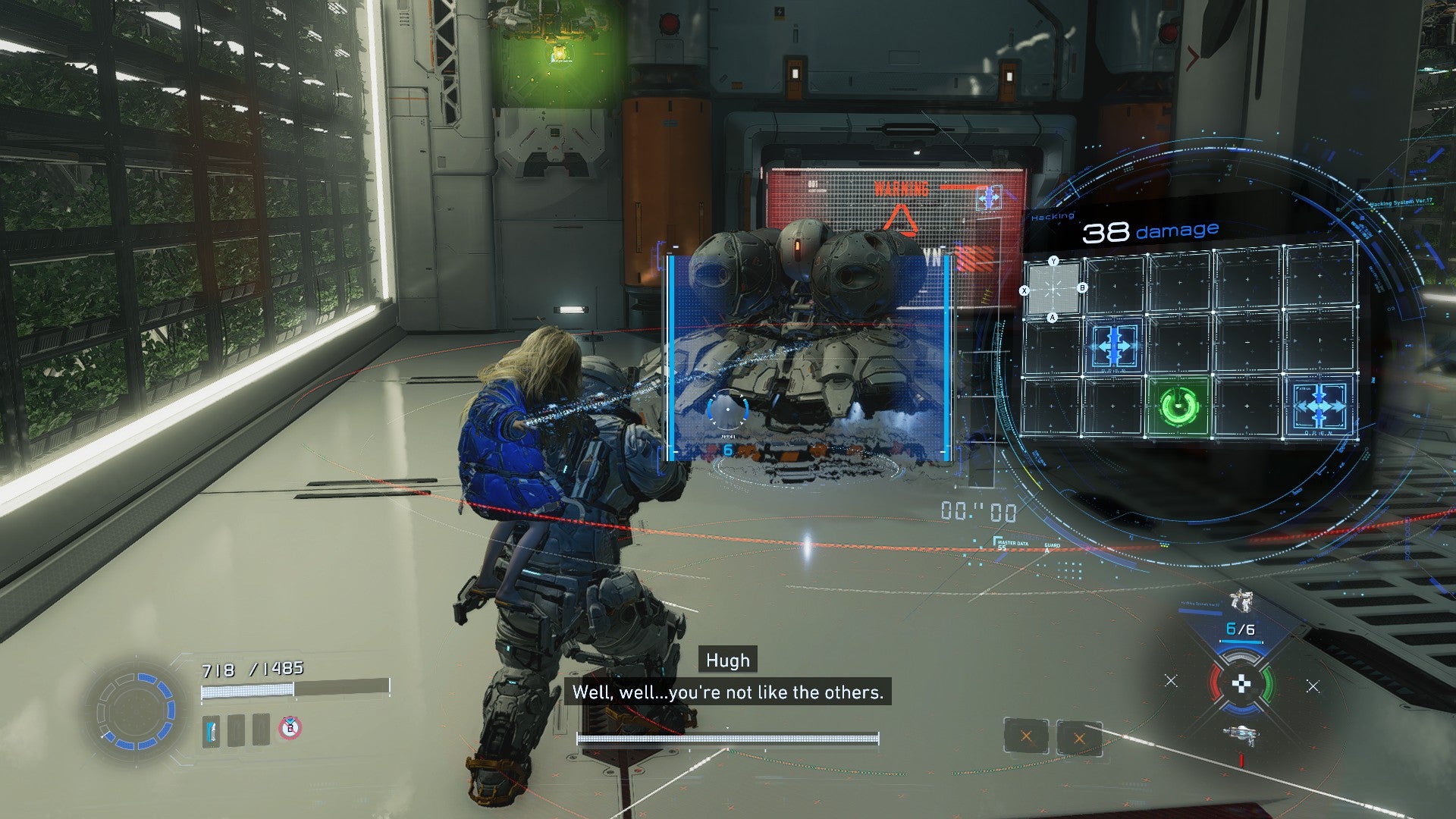 Hacking an Impeder bot in Pragmata.