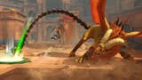 Prince of Persia fighting a Manticore in The Lost Crown