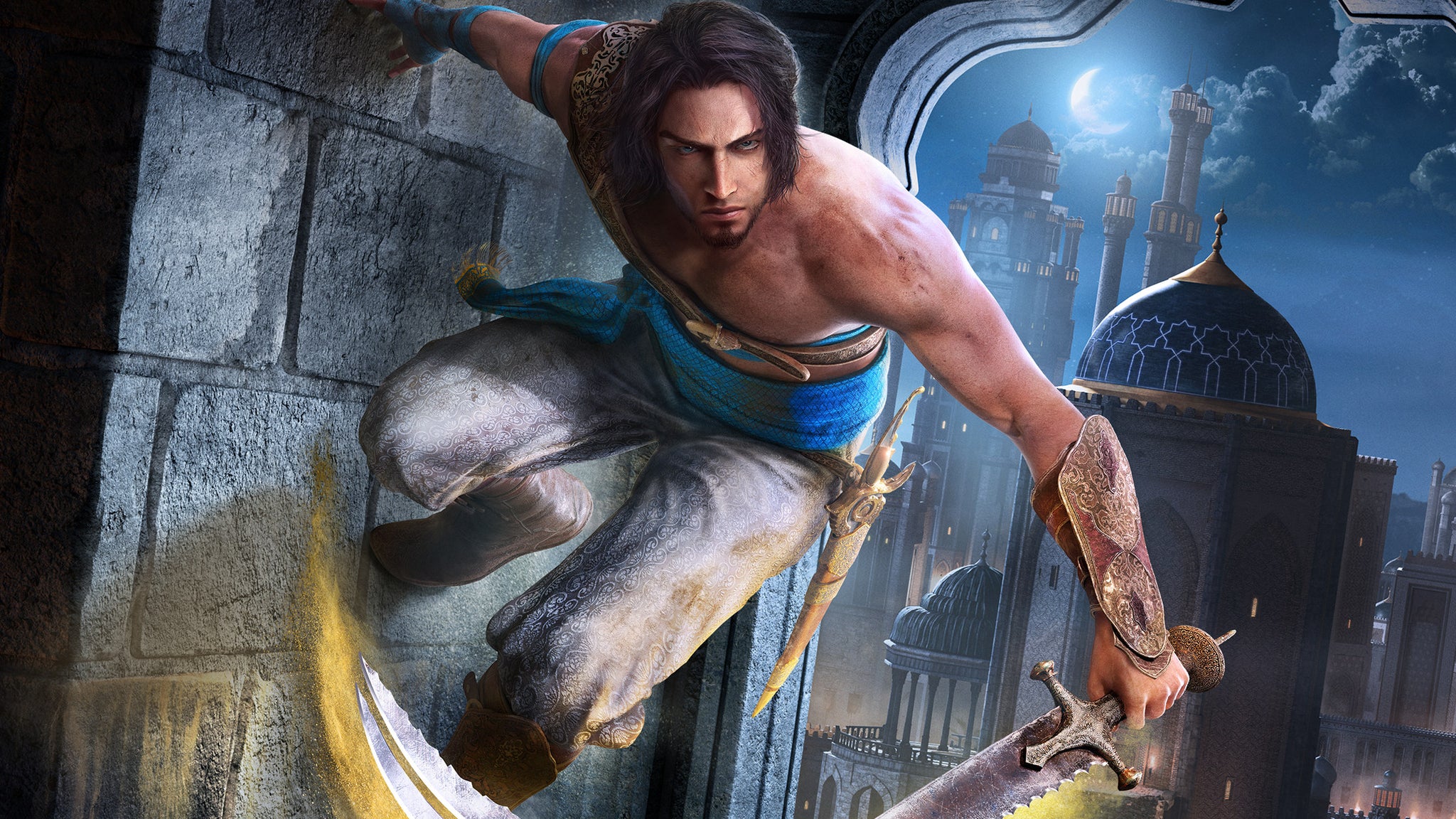 The prince wall-running in The Prince Of Persia: The Sands Of Time Remake's key art. - 5