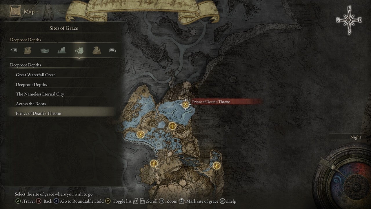 Prince of Death&rsquo;s Throne Grace in Elden Ring