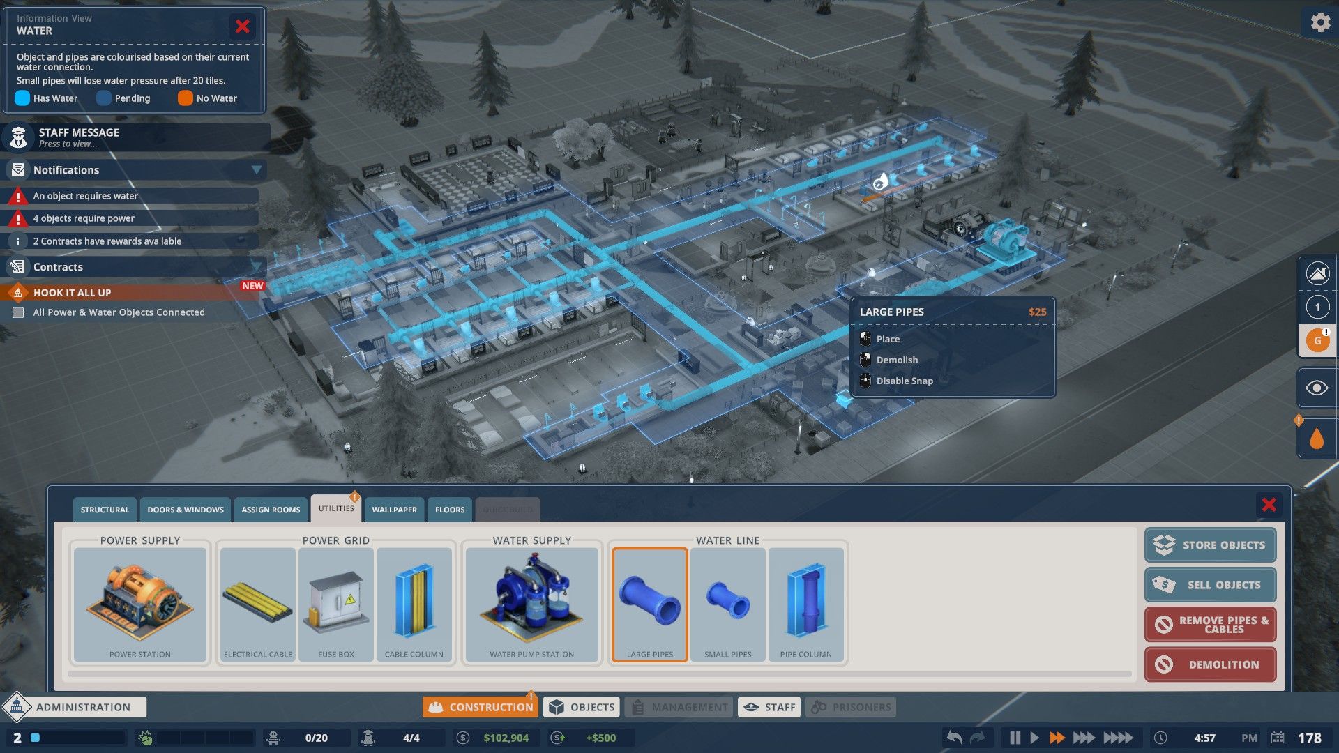 A map shows the underlying plumbing of a prison. - 7