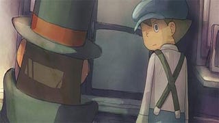 Layton and the Devil's Flute - cat art, man in hat shots