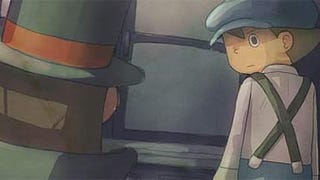 Layton and the Devil's Flute - cat art, man in hat shots