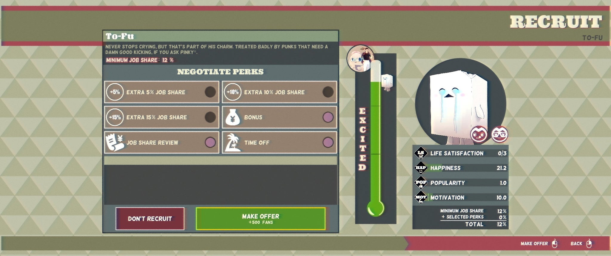 Recruiting To-Fu in Promise Mascot Agency. - 4