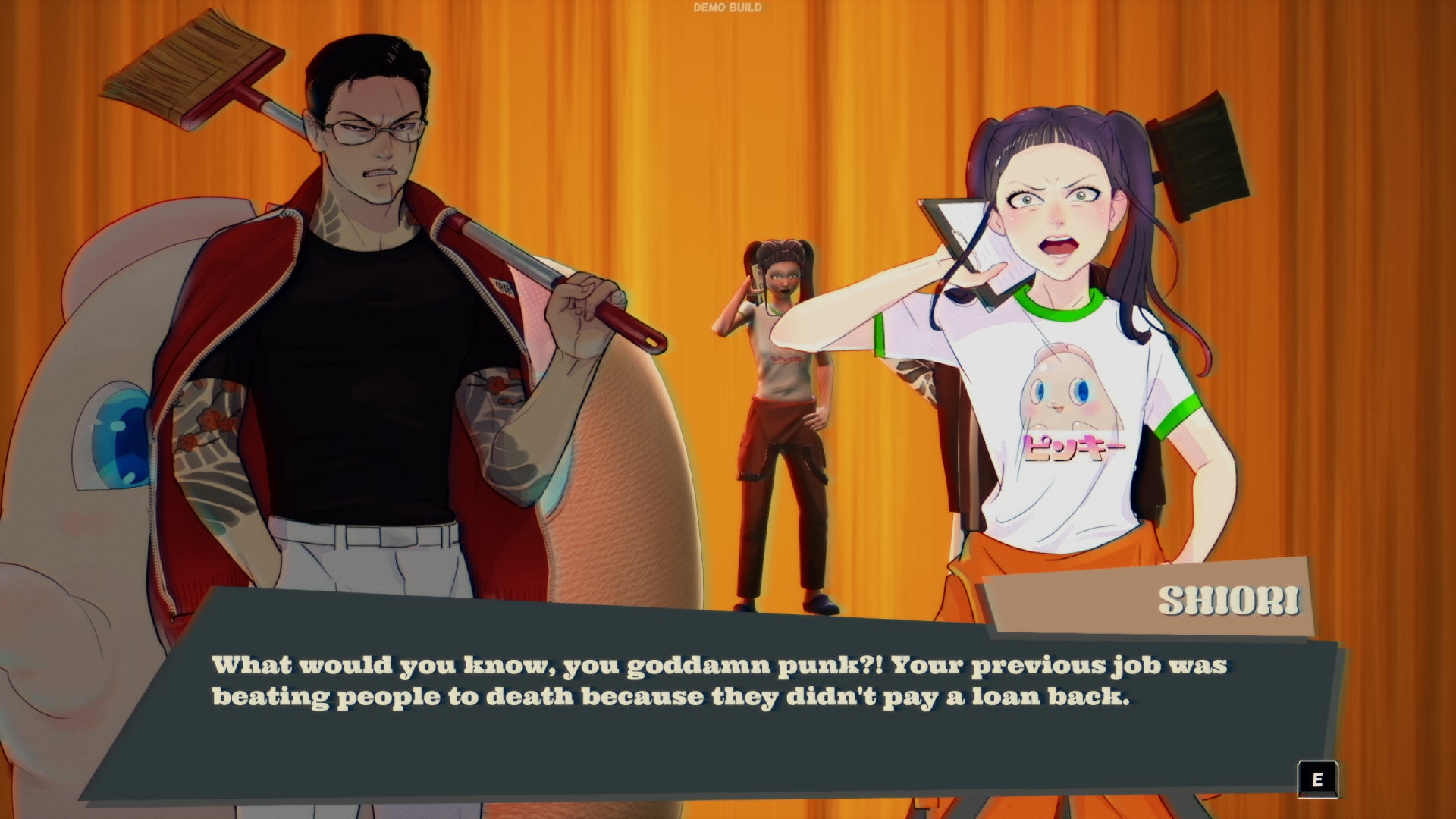 Michi being yelled at by Shiori in Promise Mascot Agency. - 5