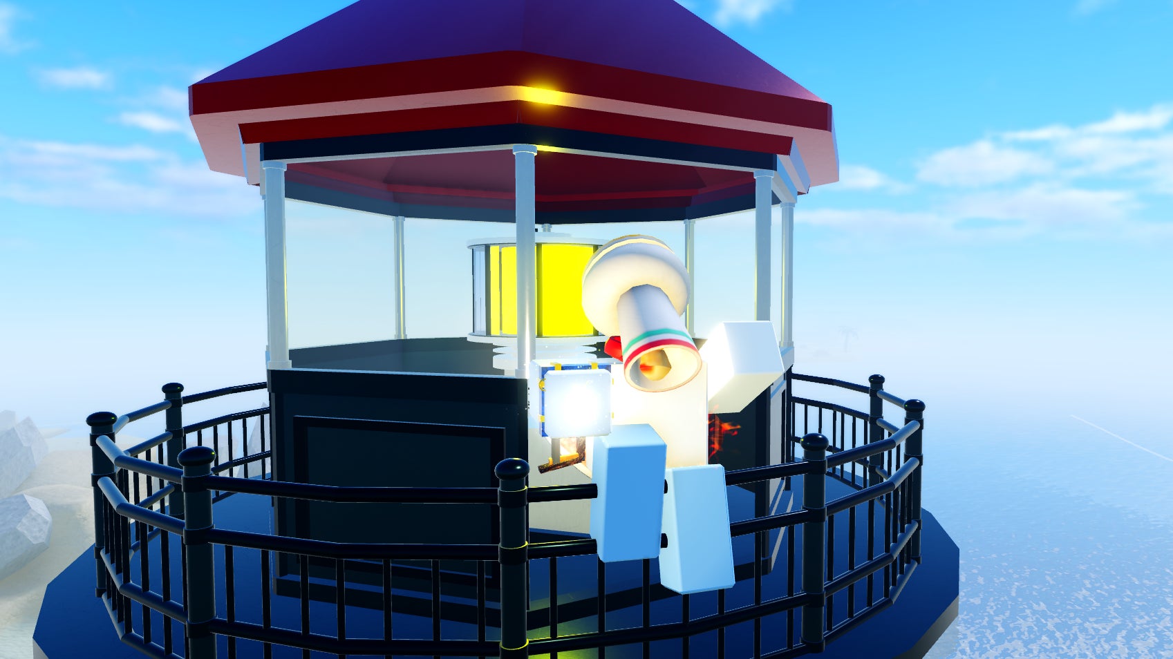 A character panning for Rose Gold in Prospecting. - 1