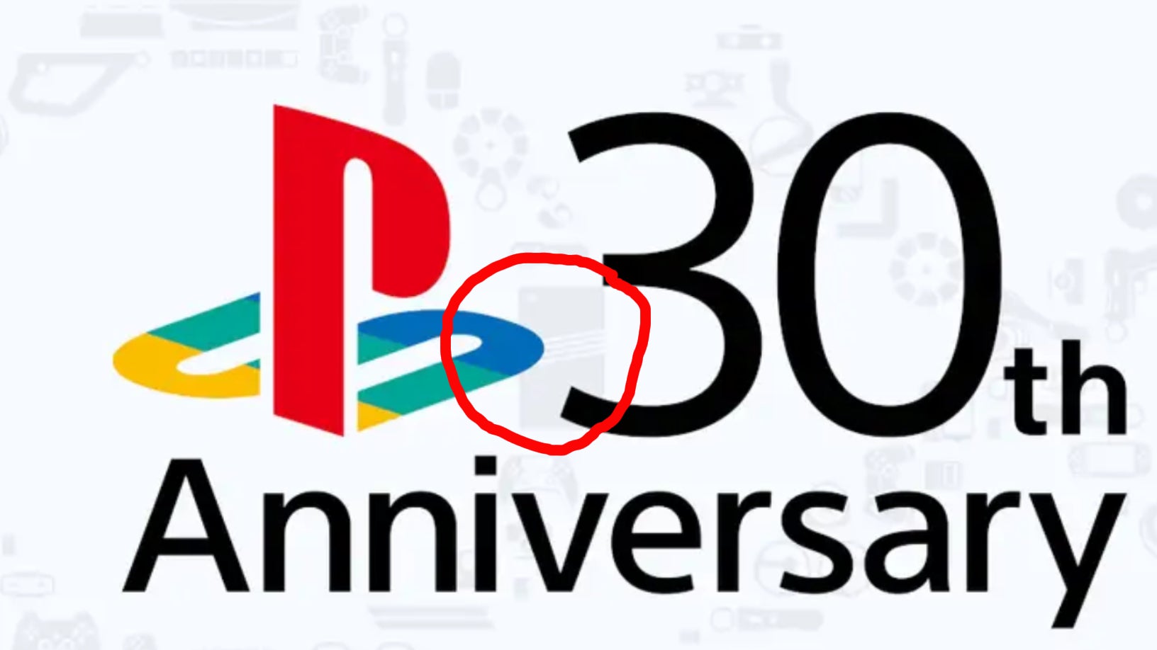 The potential PS5 Pro teaser circled in PlayStation's 30th anniversary blog post image. - 3