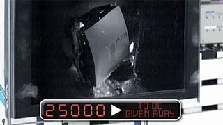 PS3 filmed crashing into LCD TV at high speed