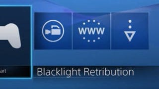 PS4 dev kit interface shown during Blacklight: Retribution demo