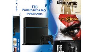 PS4 1TB Players Mega Pack is £290, comes with God of War 3, Last of Us & Uncharted Collection