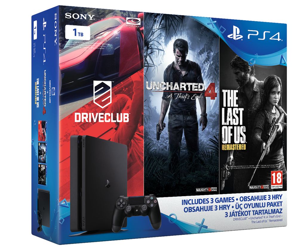 Three PS4 1TB bundles coming next month, each contains Uncharted 4