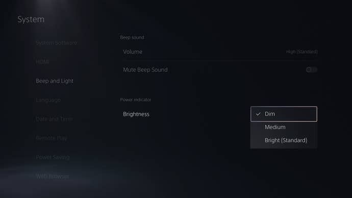 PS5 beta brightness adjustments