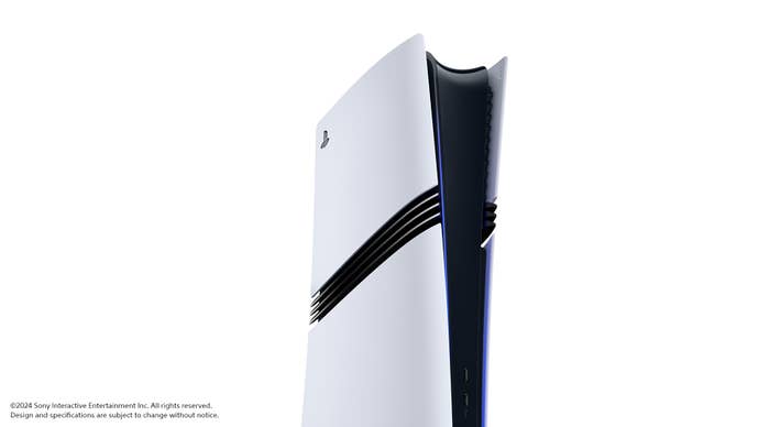 An isometric view of the PS5 Pro.