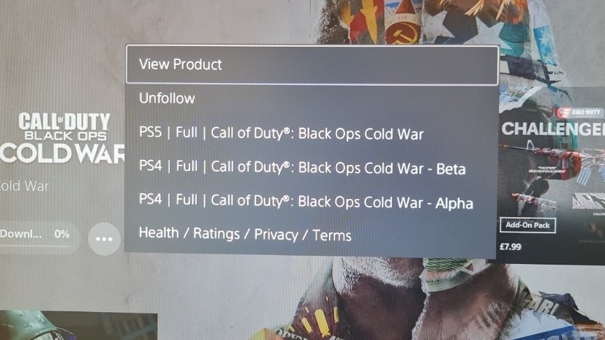 Call of duty cold deals war ps4 ps5