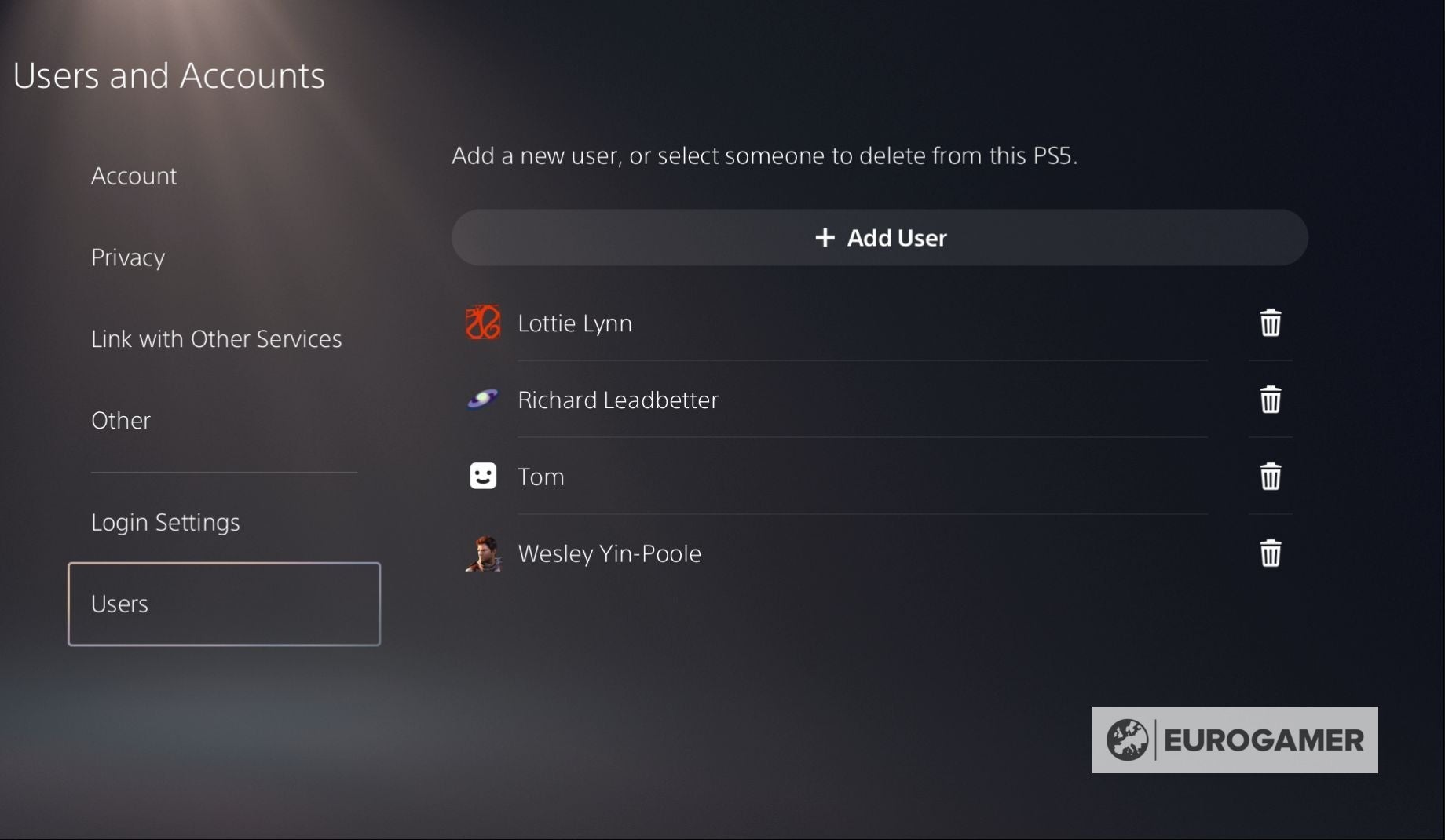 PS5 accounts How to add new accounts switch users guest