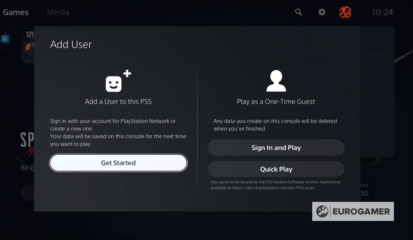 PS5 accounts How to add new accounts, switch users, guest, remove