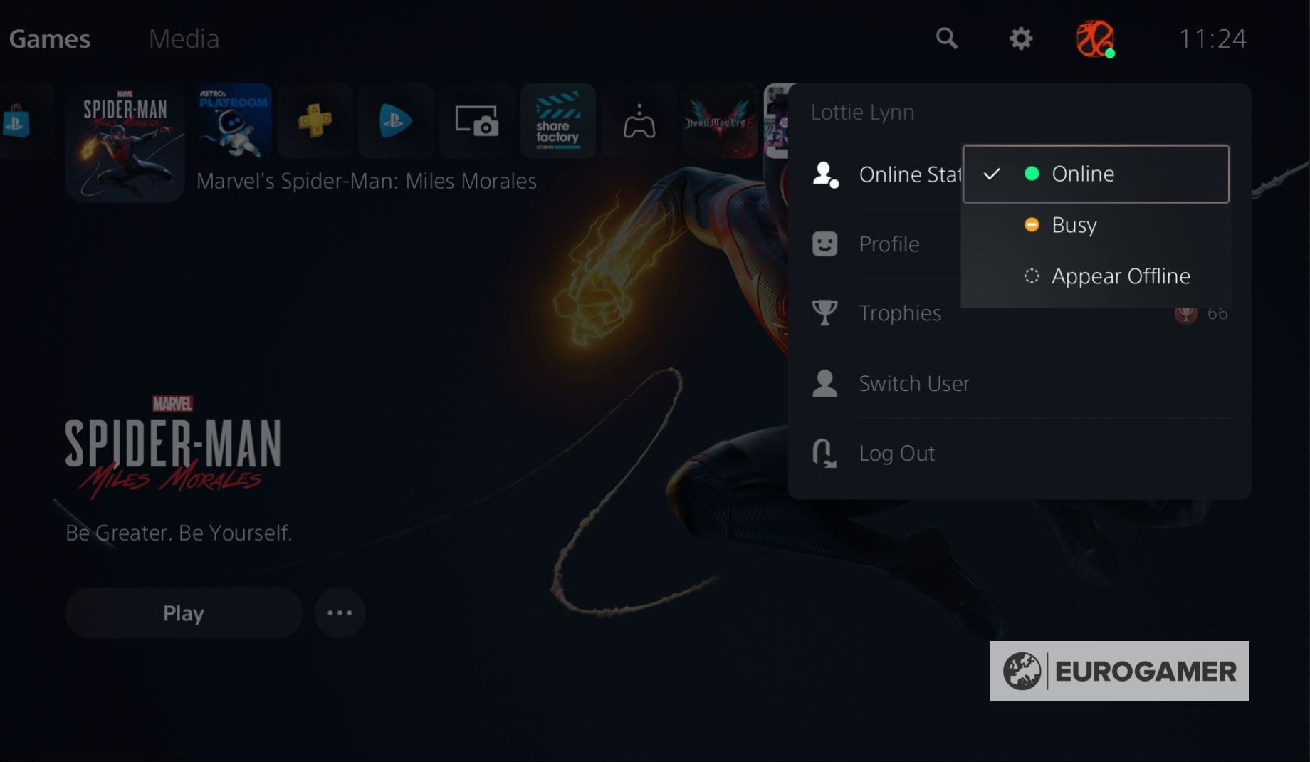 PS5 online status How to Appear Offline, Online or set to Busy on the