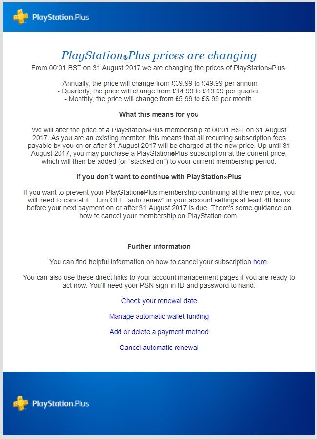 Playstation plus deals renewal cost