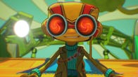 Raz smiles against a colourful background in Psychonauts 2