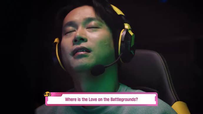 Guy’s face for PUBG April Fools dating sim reveal