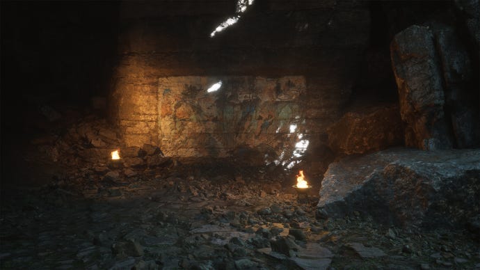 The entrance to Purple Cloud Mountain in Black Myth Wukong.