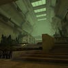 An otherworldly concrete space in the Quake Brutalist Jam map pack.