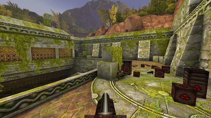 de_aztec remade inside Quake.