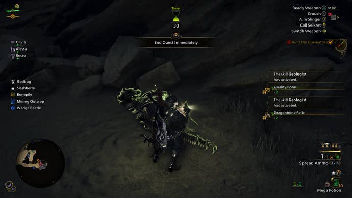 Quality Bone harvest in Monster Hunter Wilds