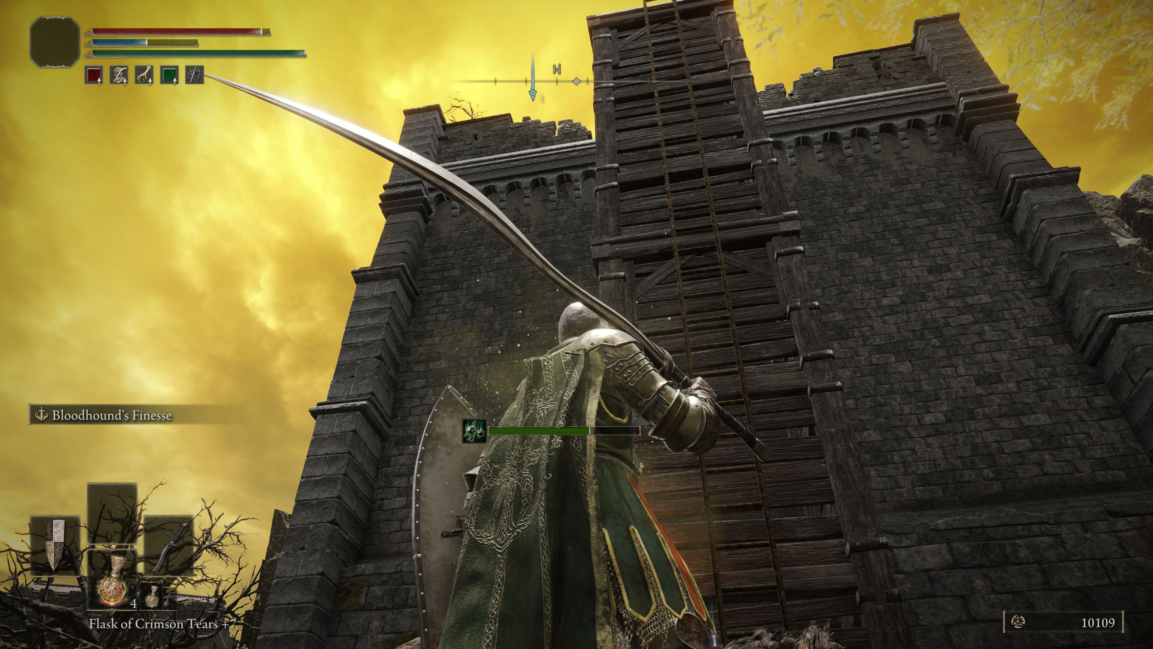 Player stood outside a castle in Elden Ring